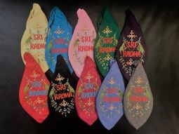 Sri Radha Embroidered Beadbag Multiple Colors